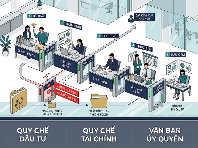 Quyền hạn quyết định đầu tư cần phân cấp và kiểm soát như thế nào?